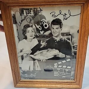 Rare Annabelle Gurwitch@Paul Gilmartin Autographed Photo Framed Dinner@a MOVIE